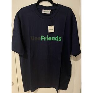 Vee Friends Navy Logo Tee Size Large Gary Vee Relaxed T-shirt Blue